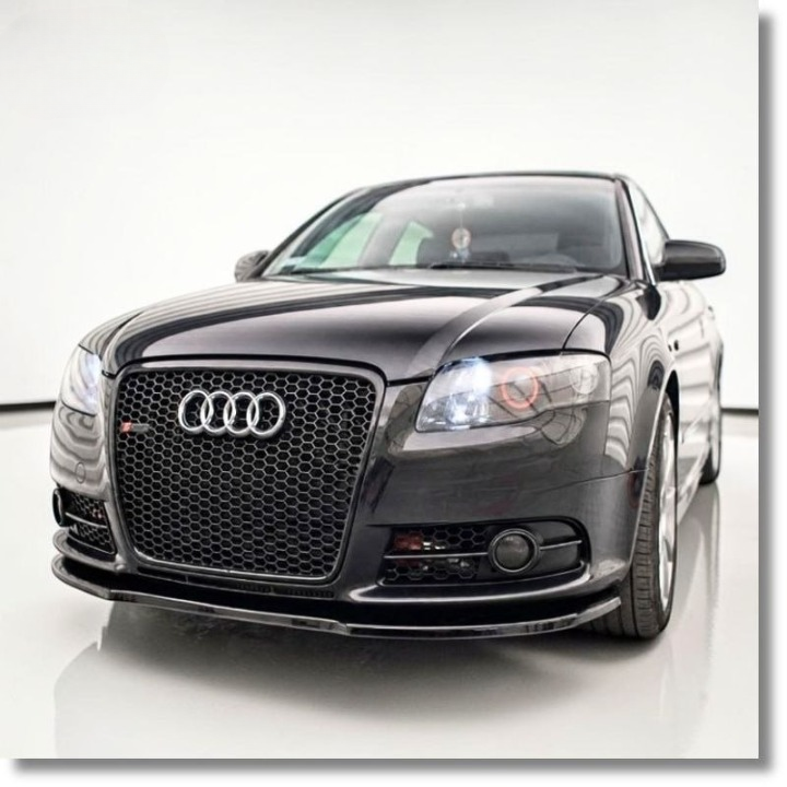 💕ART.9918 Splitter  Audi A4 B7 04 - 07 solo per paraurti sline nero lucido 💕