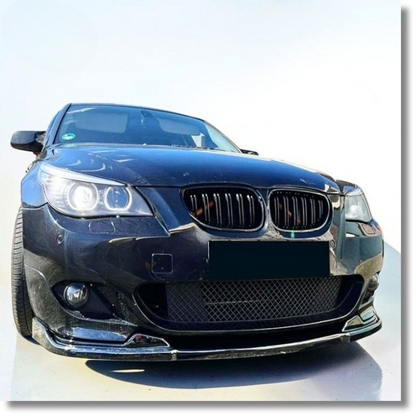 💕ART.9937 SPLITTER BMW 5 E60 2003+ SOLO PER PARAURTI MTECH NERO LUCIDO💕
