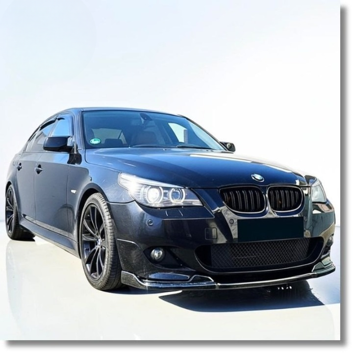 💕ART.9937 SPLITTER BMW 5 E60 2003+ SOLO PER PARAURTI MTECH NERO LUCIDO💕