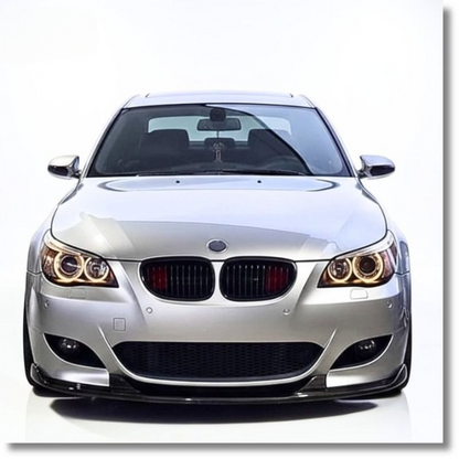 💕ART.9940 SPLITTER BMW E60 2003+ SOLO PER PARAURTI M5STYLE  NERO LUCIDO 💕