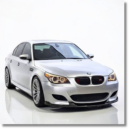 💕ART.9940 SPLITTER BMW E60 2003+ SOLO PER PARAURTI M5STYLE  NERO LUCIDO 💕