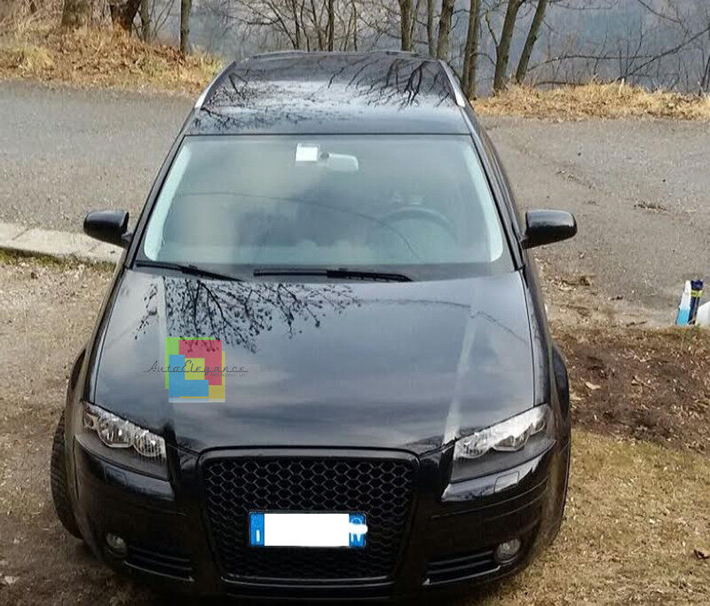 💕ART. 0029 GRIGLIA AUDI A3 8P 2004-2008 LOOK RS3 NERO  LUCIDO💕