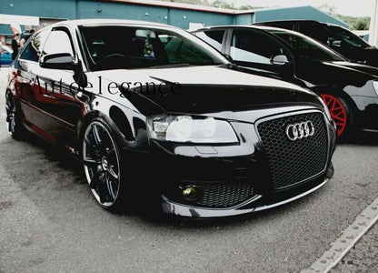 💕ART. 0029 GRIGLIA AUDI A3 8P 2004-2008 LOOK RS3 NERO  LUCIDO💕