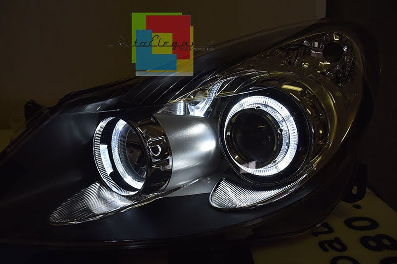 💕ART.6220  FARI ANTERIORI  OPEL CORSA D 2006-2011 OCCHI D'ANGELO NERO 💕