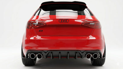 💕ART.10085 DIFFUSORE LOOK RS3 AUDI A3 8V SLINE 2012-2016 SOLO PER PARAURTI 💕