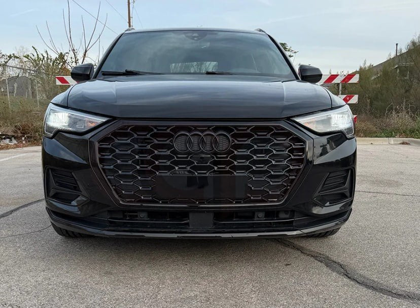 💕ART.10181 GRIGLIA AUDI Q3 F3 2019-2023 LOOK SQ3 NERO LUCIDO💕