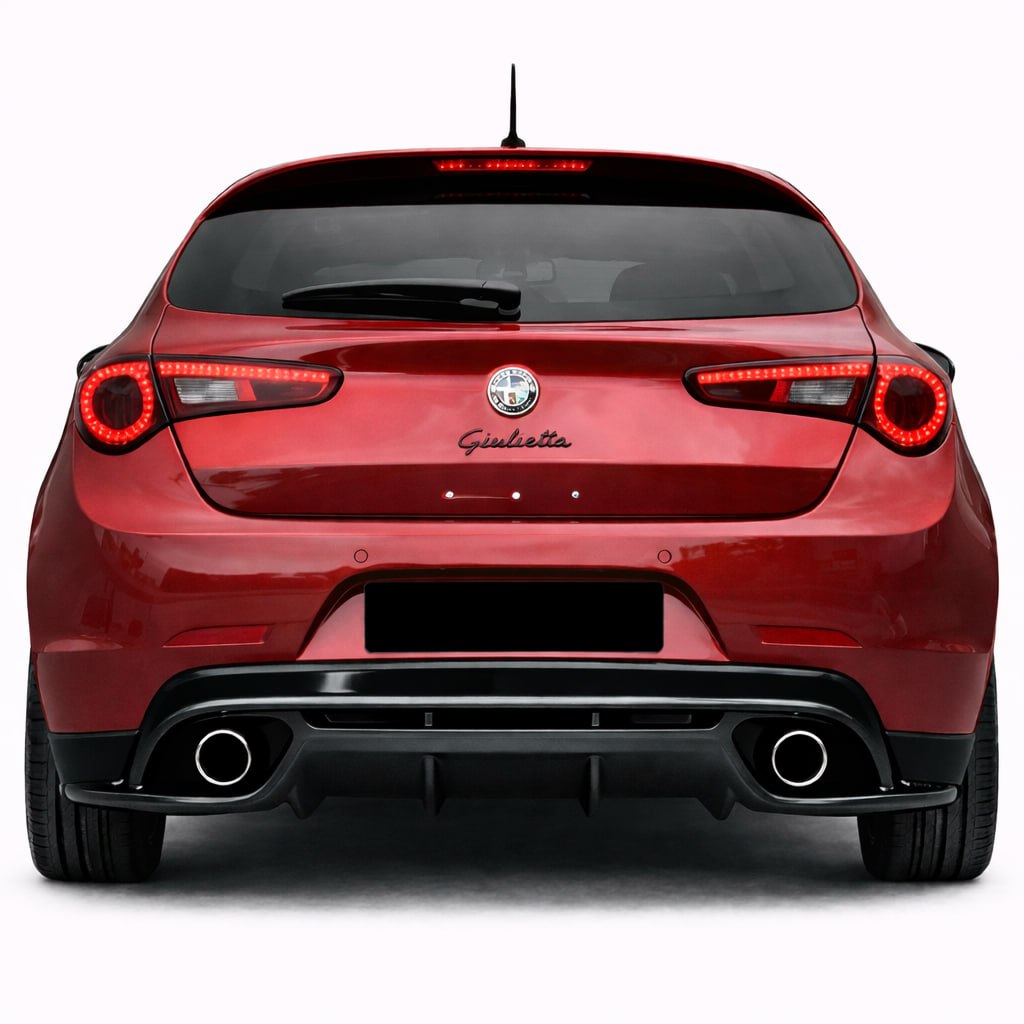 💕DIFFUSORE DAM ADATTO PER ALFA ROMEO GIULIETTA LOOK QUADRIFOGLIO NERO LUCIDO💕