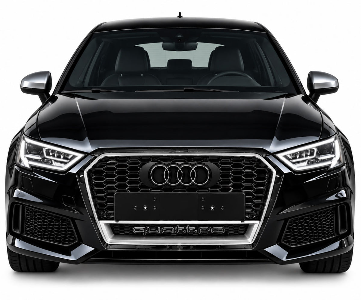 💕 ART.10645 Griglia RS1 Look Silver With Quattro adatto per  Audi A1 8X 15-19💕