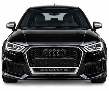 💕 ART.10645 Griglia RS1 Look Silver With Quattro adatto per  Audi A1 8X 15-19💕