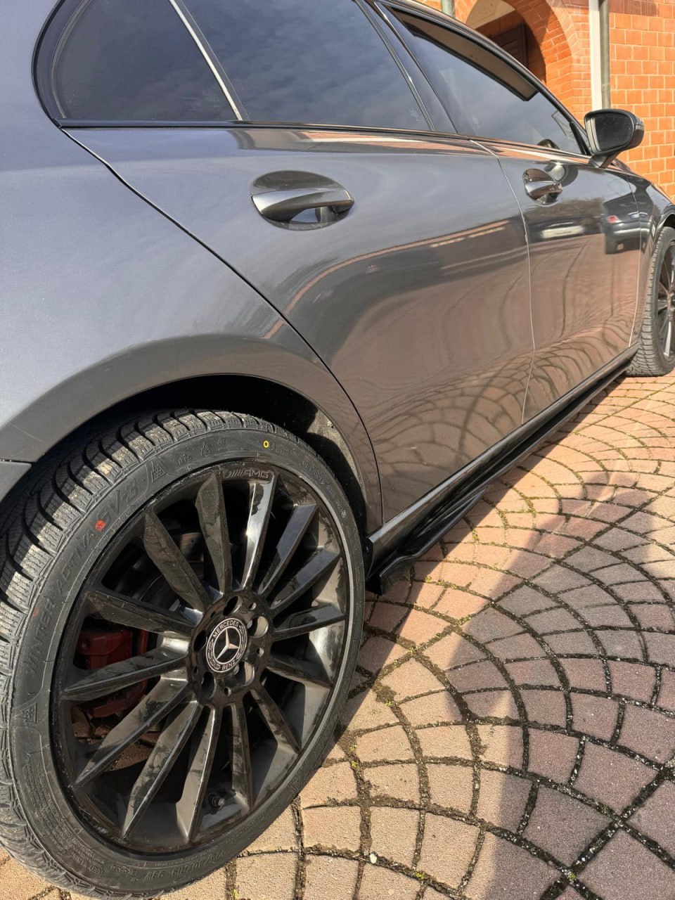 ART.0633 SOTTO MINIGONNE ADATTO  CLASSE A W177 HB V177 SEDAN A35 A45 NERO LUCIDO