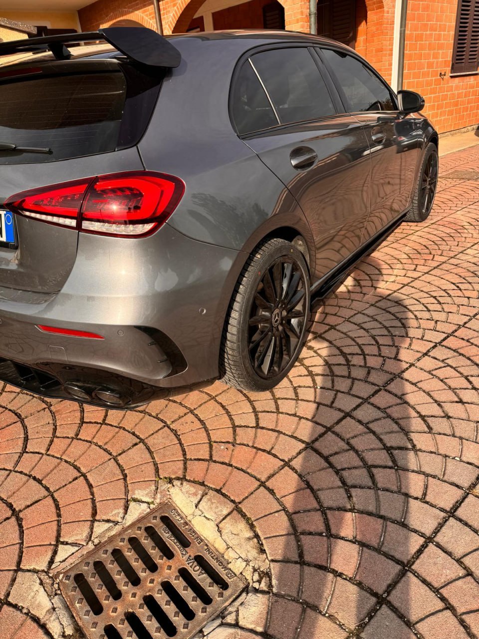 ART.0633 SOTTO MINIGONNE ADATTO  CLASSE A W177 HB V177 SEDAN A35 A45 NERO LUCIDO