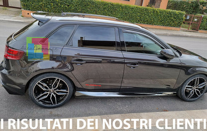 ART.0121 MINIGONNE ADATTO AUDI A3 8V  NERO LUCIDO LOOK SLINE