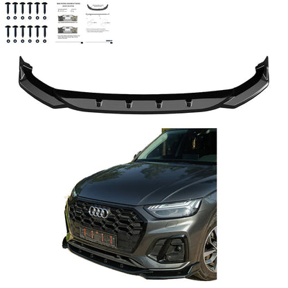 ART.2148 SPLITTER Q5 2020-2024 SQ5 S-Line SUV Sportback Mk2 Facelift NERO LUCIDO