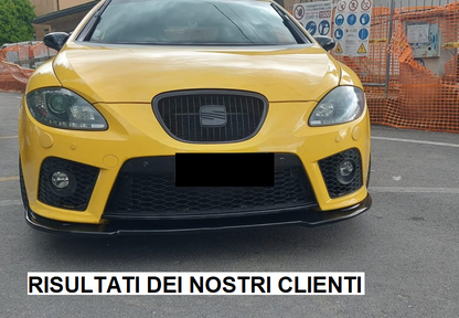 UNDER FRONT BUMPER SUITABLE FOR SEAT LEON 1P ABS SPORT BLACK LIP SPLITTER