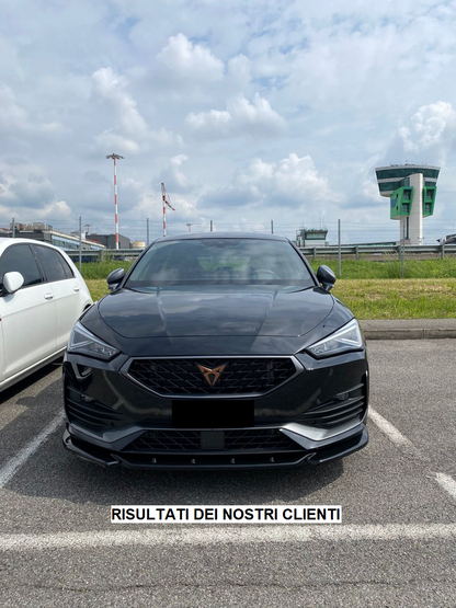 SPLITTER ADATTO PER SEAT CUPRA LEON 2020+ LOOK SPORTIVA NERO LUCIDO