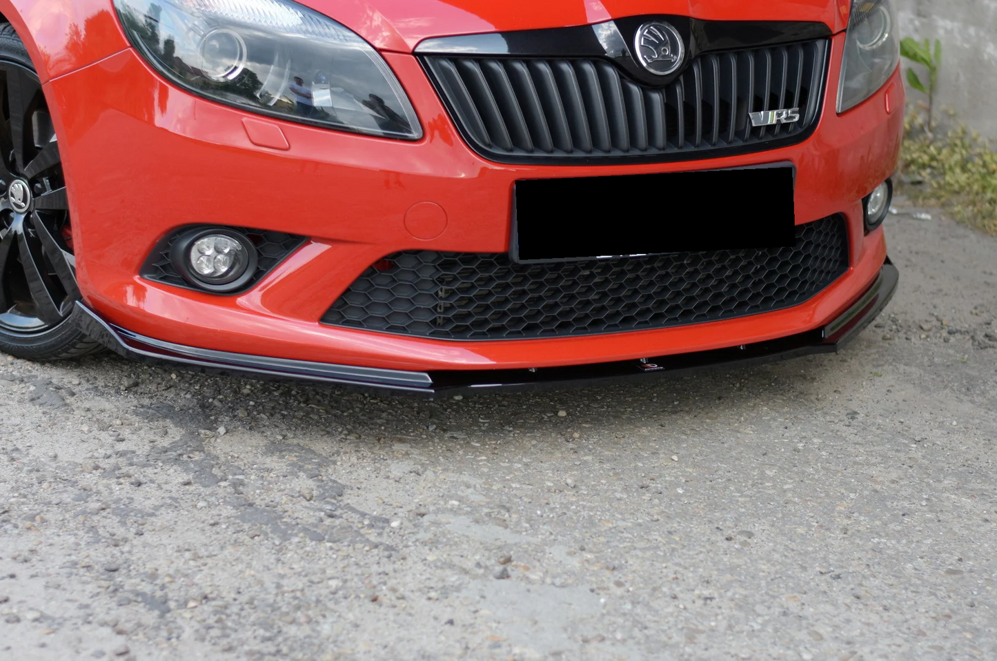 💫ART.9067 Splitter Anteriore Nero Lucido per SKODA FABIA MK2 RS💫