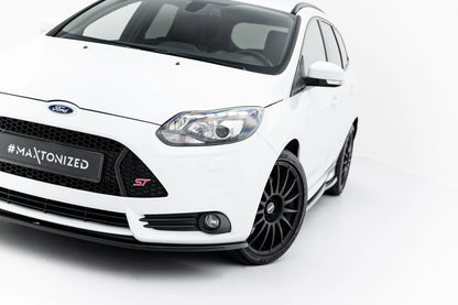 💫ART.9069 Splitter Anteriore Nero Lucido V.2 per Ford Focus ST Mk3 2012-2014💫