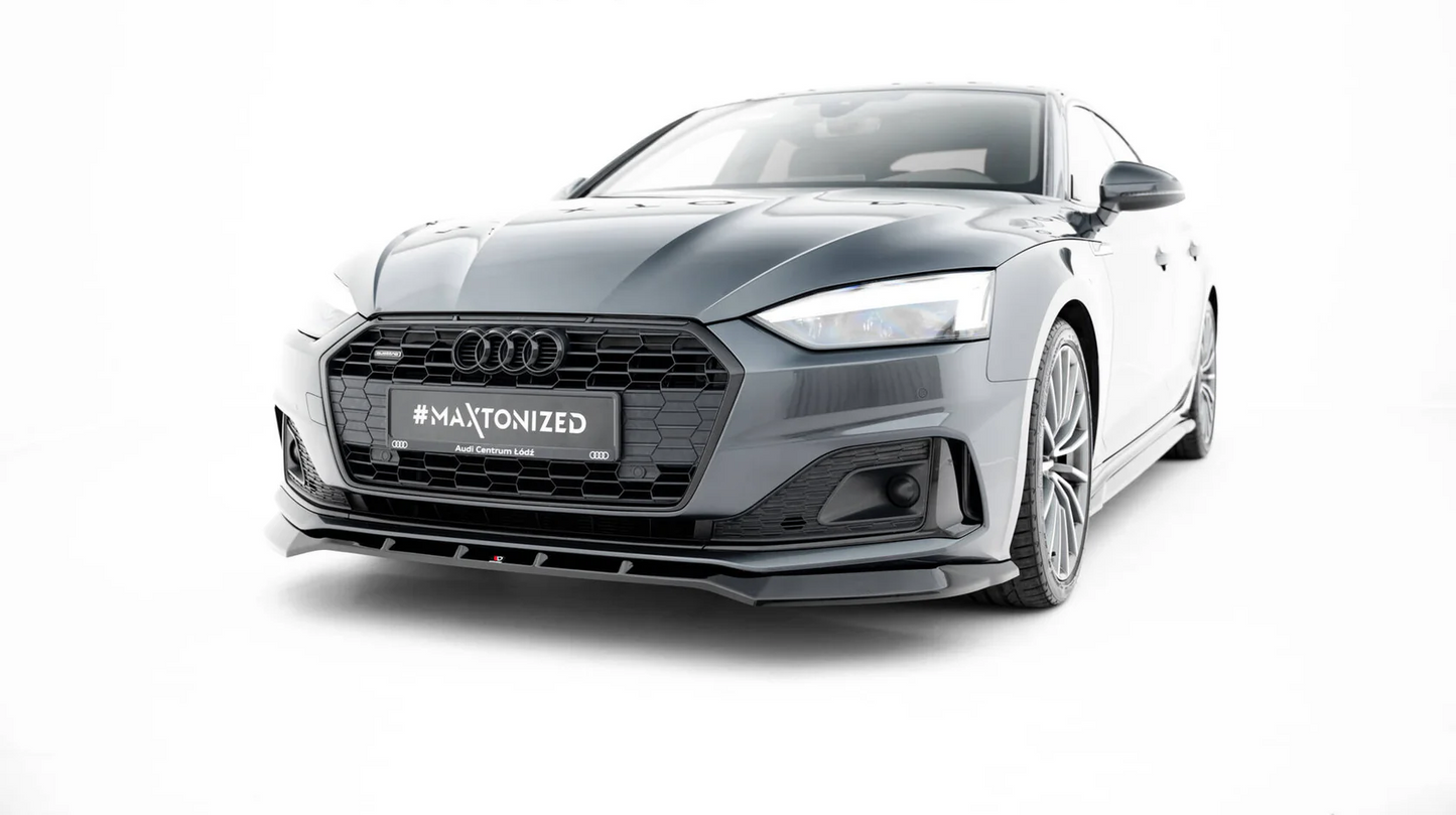 💫ART.9310 Splitter Anteriore Nero Lucido V.2 per Audi A5 F5 Facelift💫