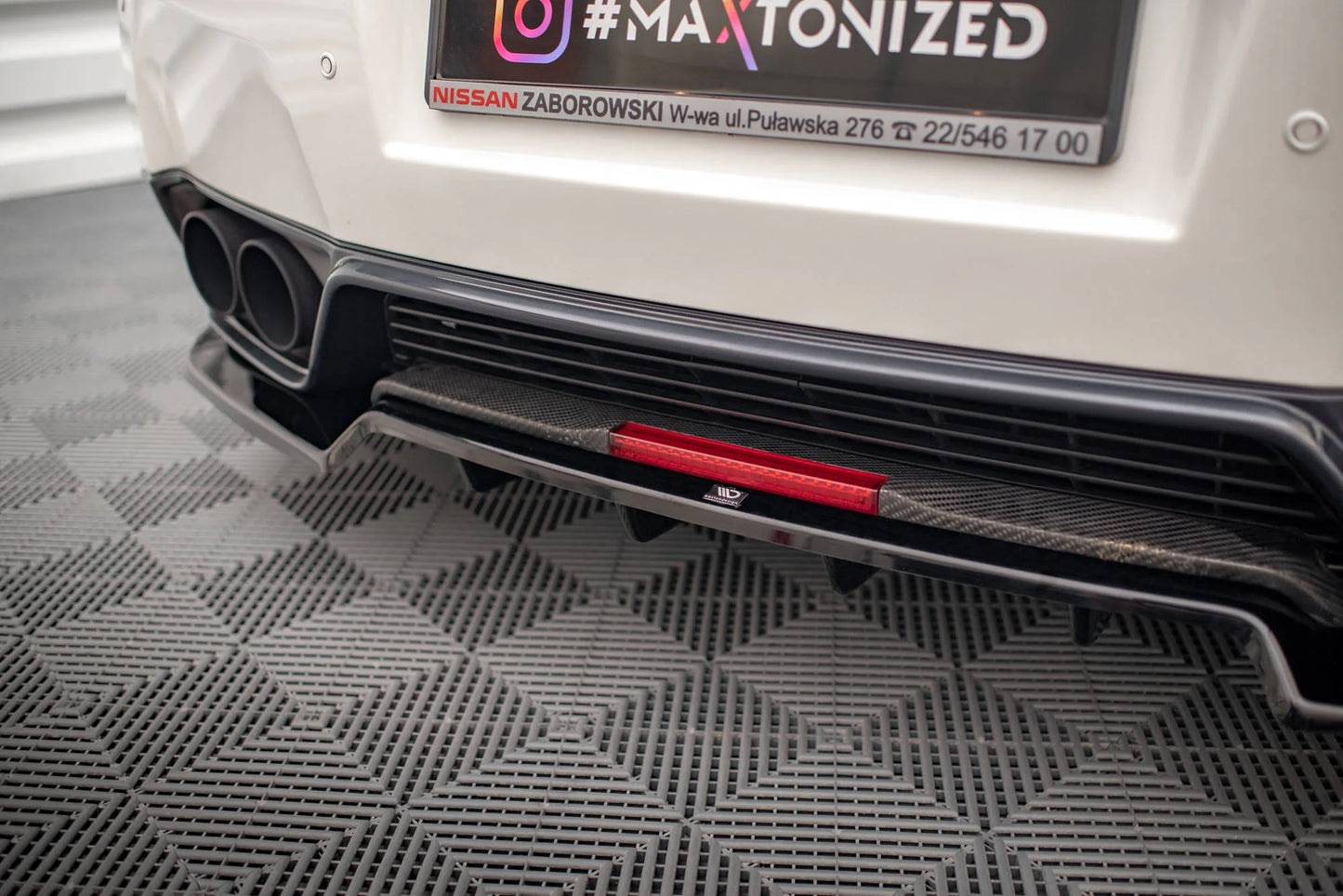 🔥ART.9413 SPLITTER POSTERIORE + ALETTE PER NISSAN GTR R35 FACELIFT🔥