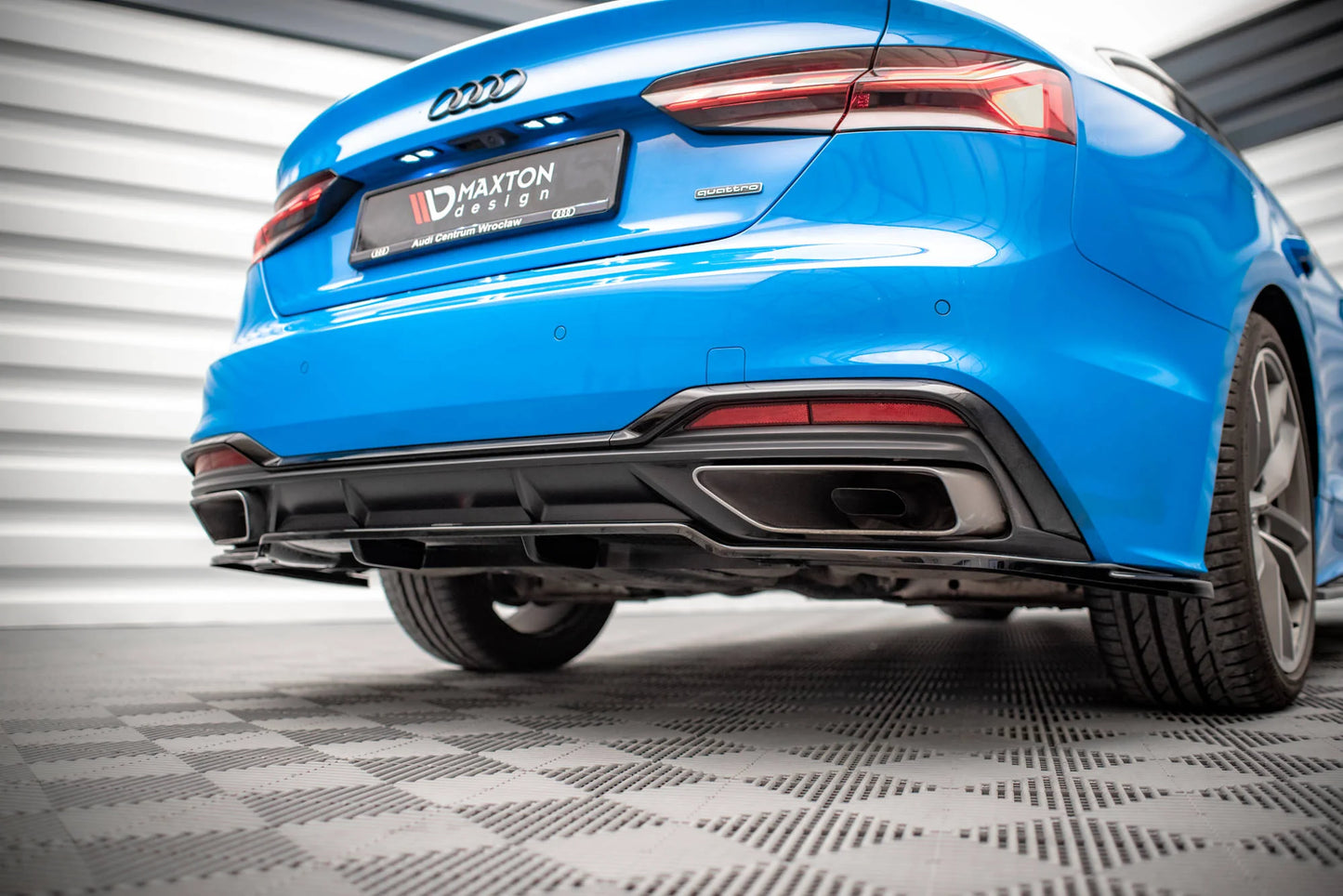 🔥ART.9412 SPLITTER POSTERIORE (CON BARRE VERTICALI)AUDI A5 S-LINE F5 FACELIFT🔥