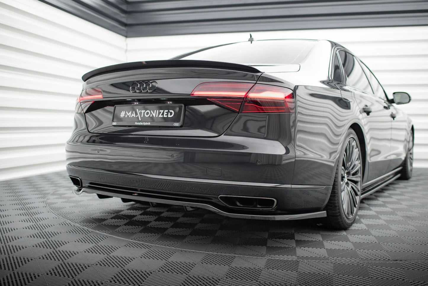 🔥ART.9178 SPLITTER POSTERIORE (CON BARRE VERTICALI) AUDI A8 D4 FACELIFT🔥