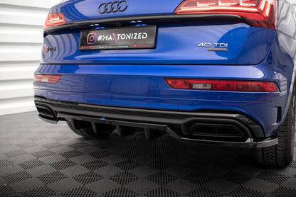 🔥ART.9128 SPLITTER POSTERIORE ADATTO PER AUDI Q5 S-LINE SUV Mk2 FACELIFT🔥