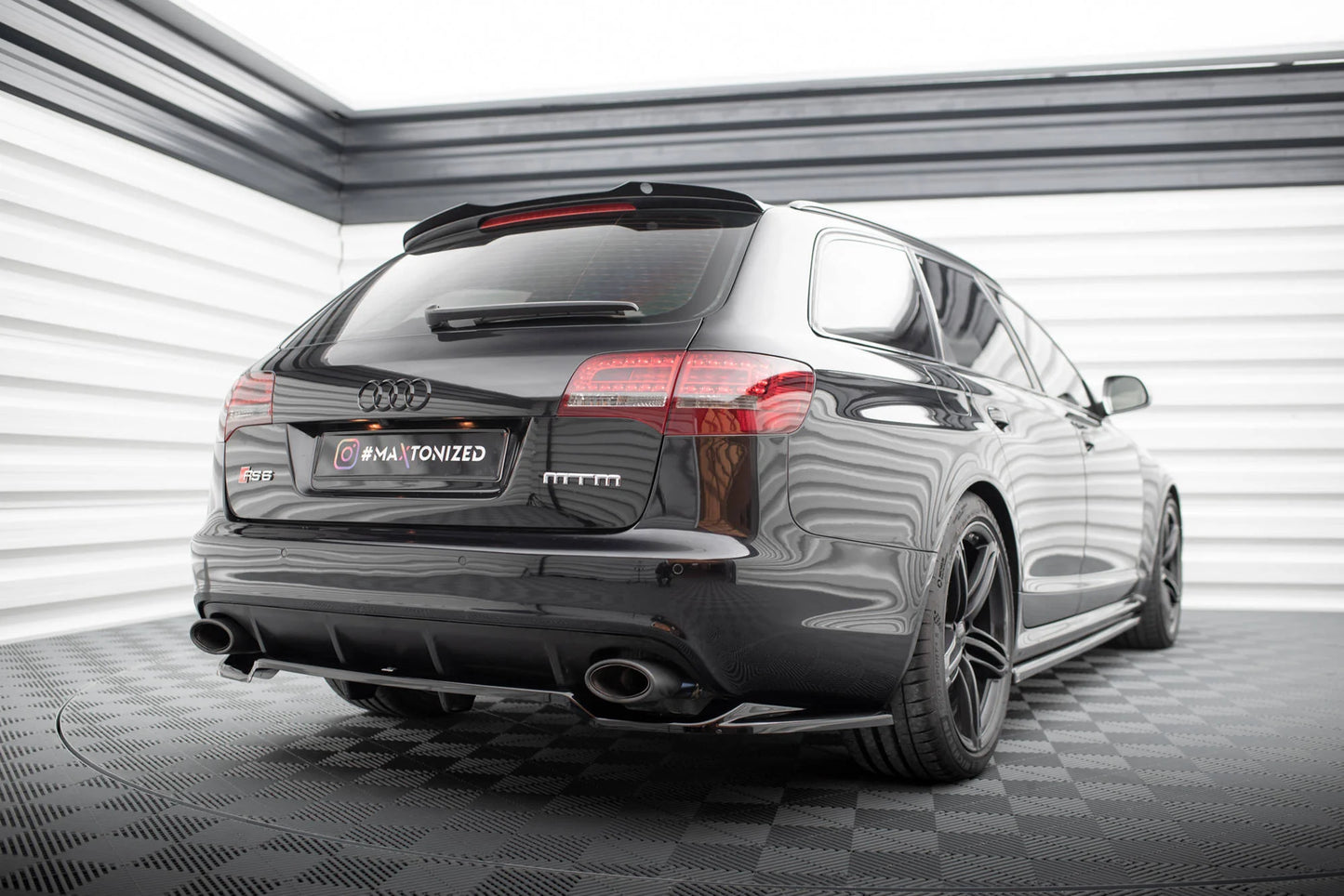 🔥ART.9130 SPLITTER POSTERIORE (CON BARRE VERTICALI) PER AUDI RS6 AVANT C6🔥