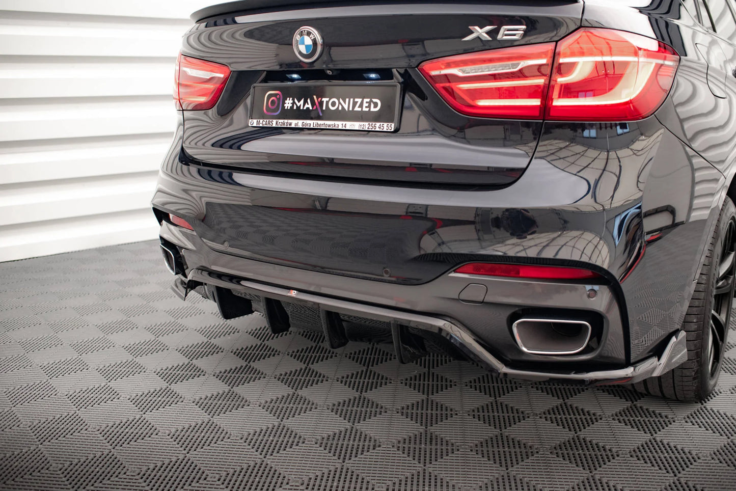 🔥ART.9426 SPLITTER POSTERIORE (CON BARRE VERTICALI) BMW X6 M-PACK F16🔥