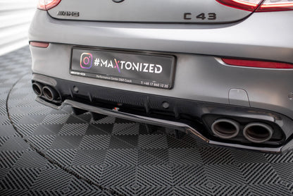 Splitter posteriore (con barre verticali) Mercedes-AMG C43 Coupé / Cabrio C205 Facelift / A205 Facelift