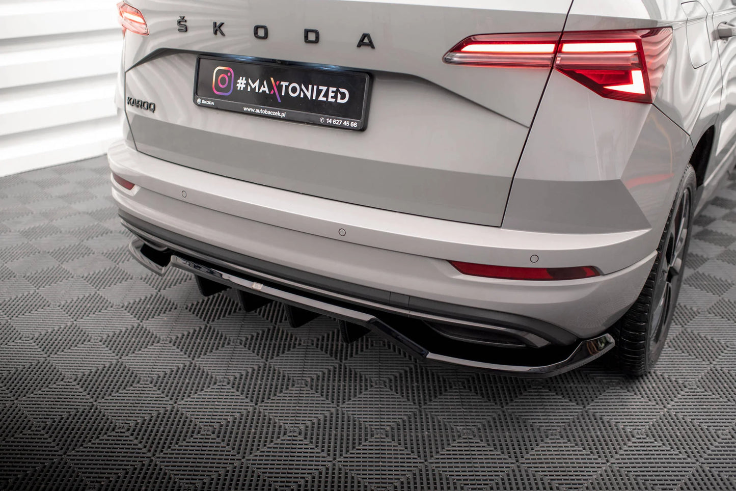 🔥ART.9141 SPLITTER POSTERIORE ADATTO PER SKODA KAROQ SPORTLINE Mk1 FACELIFT🔥