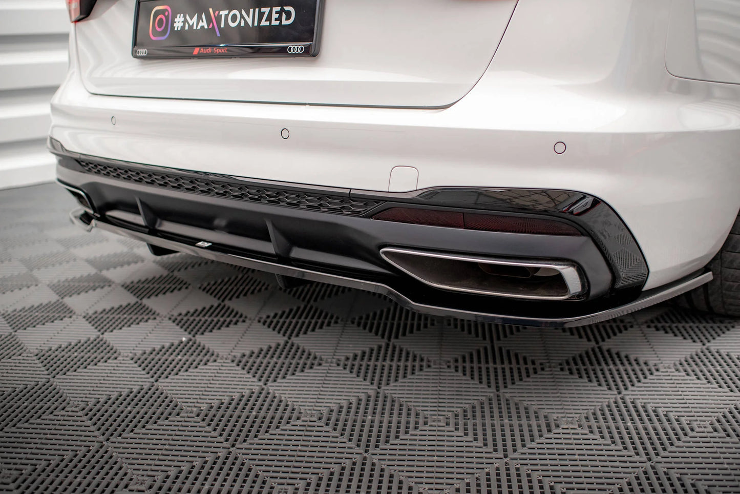 🔥ART.9259 SPLITTER POSTERIORE V.1 ADATTO PER AUDI A4 S-LINE B9 FACELIFT🔥
