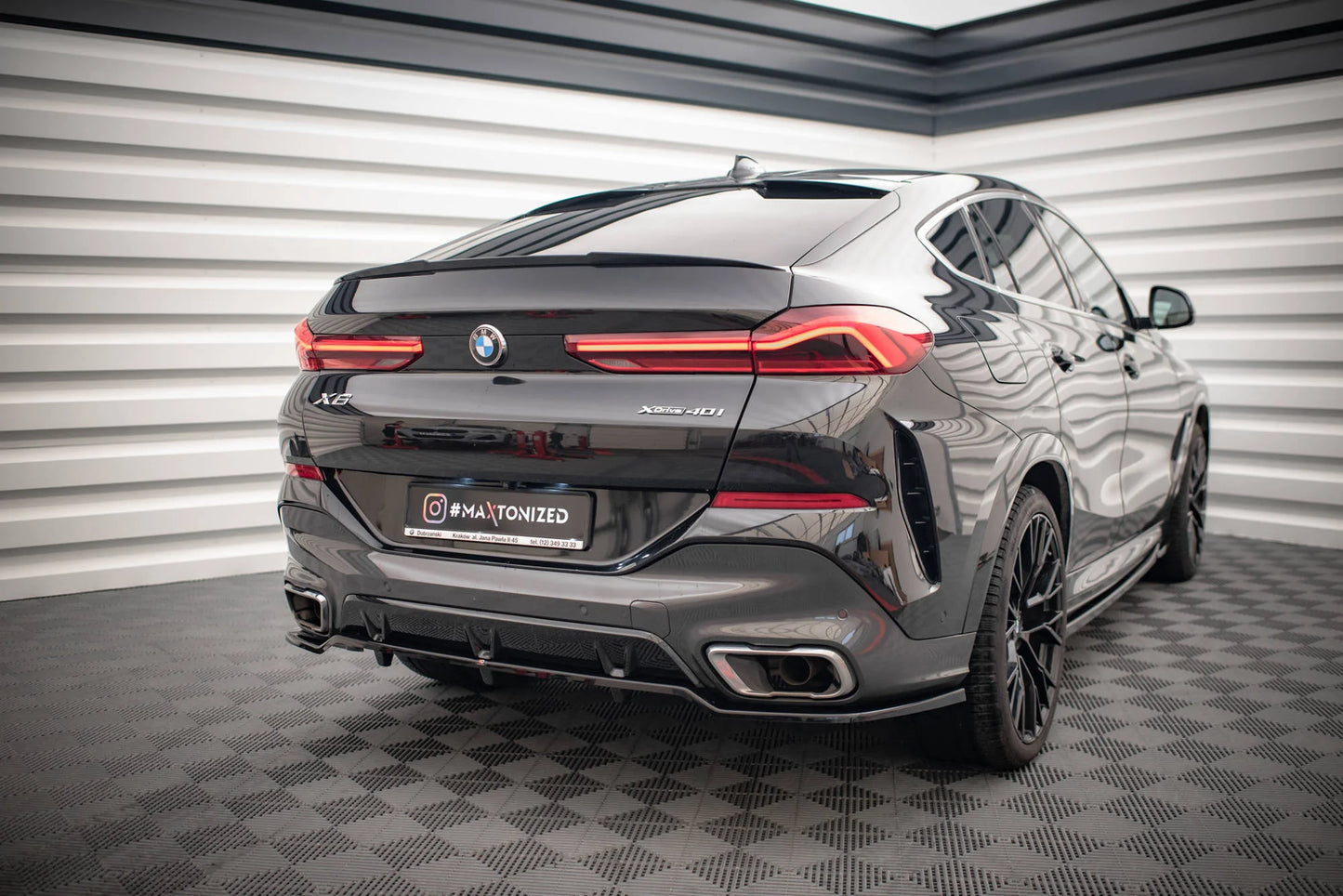 🔥ART.9419 SPLITTER POSTERIORE (CON BARRE VERTICALI) V.2 BMW X6 M-PACK G06🔥