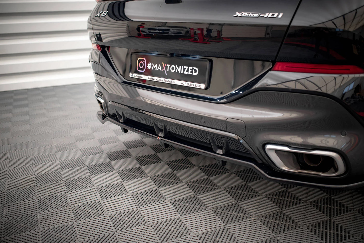 🔥ART.9419 SPLITTER POSTERIORE (CON BARRE VERTICALI) V.2 BMW X6 M-PACK G06🔥