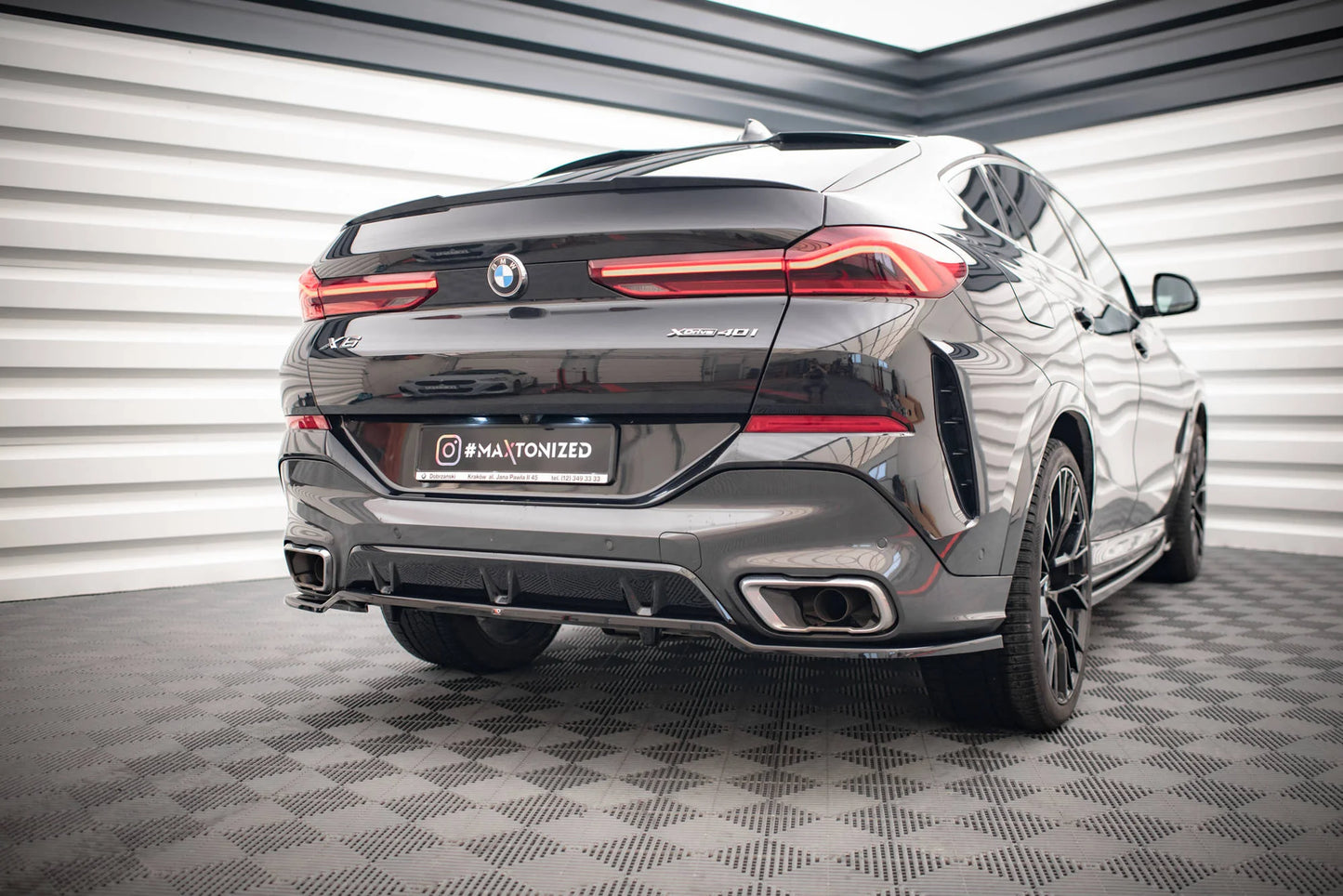 🔥ART.9239 SPLITTER POSTERIORE (CON BARRE VERTICALI) V.3 PER BMW X6 M-PACK G06🔥
