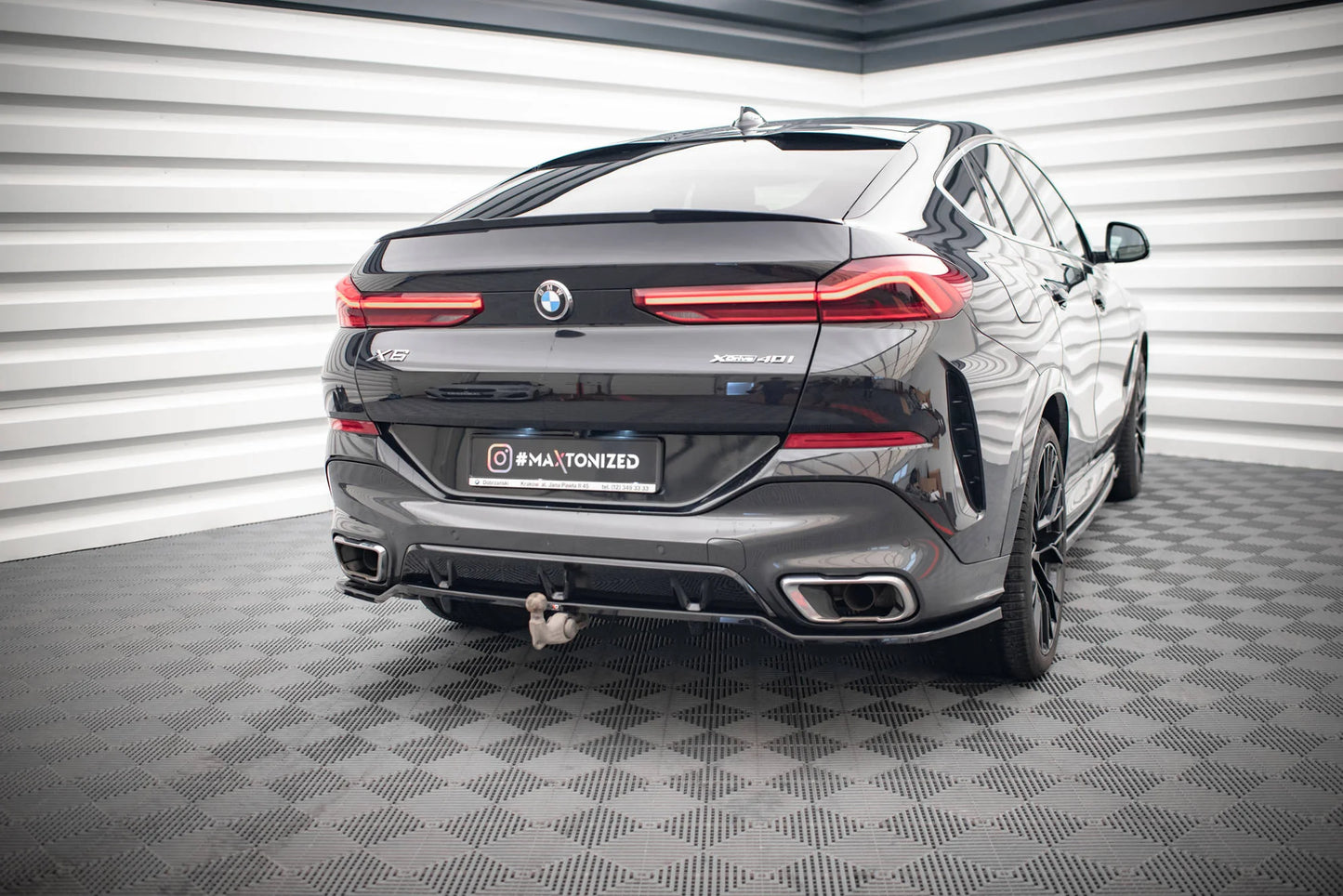 🔥ART.9239 SPLITTER POSTERIORE (CON BARRE VERTICALI) V.3 PER BMW X6 M-PACK G06🔥
