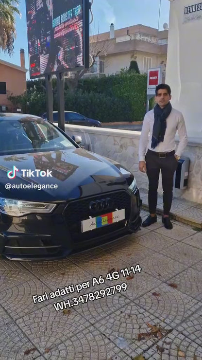 FARI ANTERIORI ADATTI PER AUDI A6 4G 2011-2014 XENON LOOK LIFT FULL LED