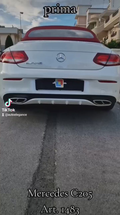 DIFFUSER SUITABLE FOR MERCEDES C CLASS C205 COUPE 2015-2020 AMG LOOK C63 