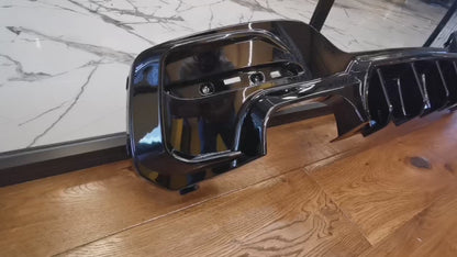 DIFFUSORE ADATTO PER BMW SERIE 1 F20 F21 MSPORT 2015-2019 2SX NERO LUCIDO