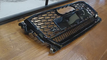 GRILLE SUITABLE FOR AUDI Q2 2016-2020 RSQ2 QUATTRO LOOK GLOSSY BLACK 