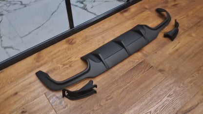 DIFFUSER SUITABLE FOR MERCEDES C CLASS W204 AMG 12-14 BLACK LOOK SPORTY DESIGN 