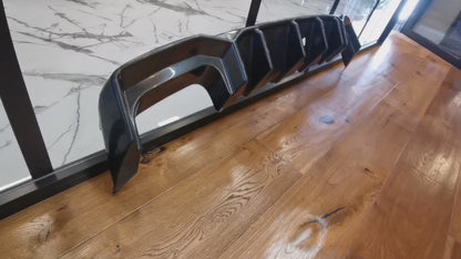 DIFFUSORE ADATTO PER AUDI A6 C8 2018+ SLINE S6 NERO LUCIDO