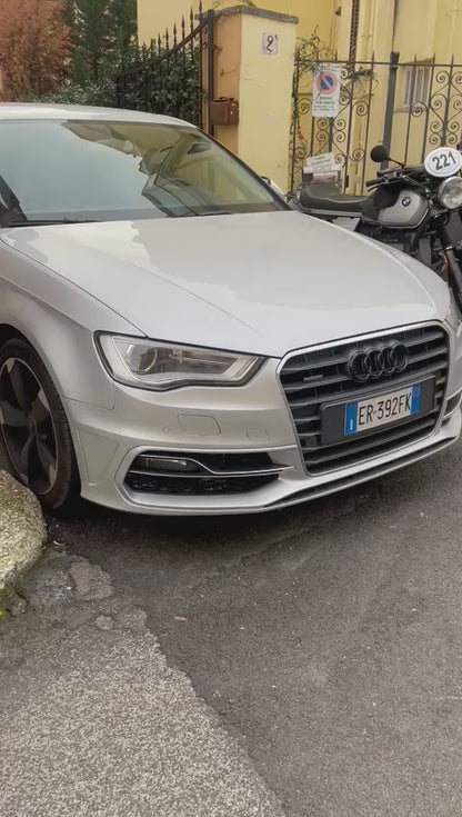 GRIGLIE FENDINEBBIA ADATTE PER AUDI A3 8V SLINE 2012-2016 LOOK S3 BAFFO CROMATO