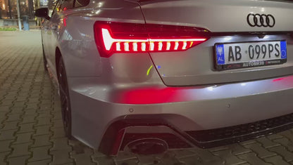 PARAURTI POSTERIORE ADATTO PER AUDI A6 C8 4K 2018+ LOOK RS6 DESIGN SPORTIVO