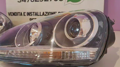 FARI ANTERIORI ADATTI PER VW GOLF 5 LOOK GTI DESIGN SPORTIVO