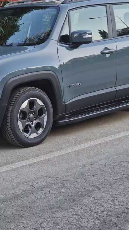 PEDANE LATERALI ADATTE PER JEEP RENEGADE DESIGN SPORTIV LOOK NERO