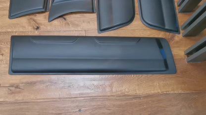 DOOR BUMPERS SUITABLE FOR TOYOTA HILUX 8 2015-2019 MATT BLACK LOOK 