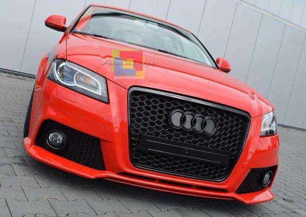 💫ART.7544 Paraurti Anteriore Stile S3 Cromato Nero per AUDI A3 2008-2012💫