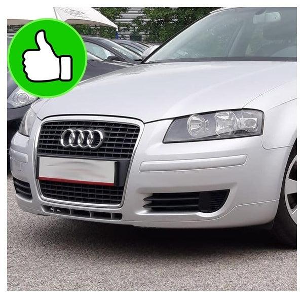 💎PARAURTI ANTERIORE ADATTO PER AUDI A3 8P 03-08 NERO CROMO💎