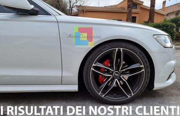 AUDI A3 8V 4 COPRI PINZE FRENO ROSSE ANTERIORI E POSTERIORI SLINE LOOK .V
