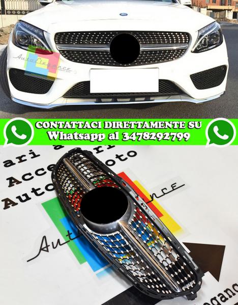 MERCEDES CLASSE E W212 2013+ LIFT GRIGLIA ANTERIORE LOOK AMG DIAMANT